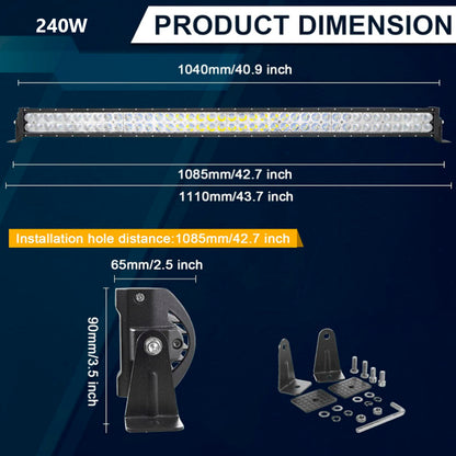 Faro Barra Led Auto 72W, 120W, 180W, 240W, 300W