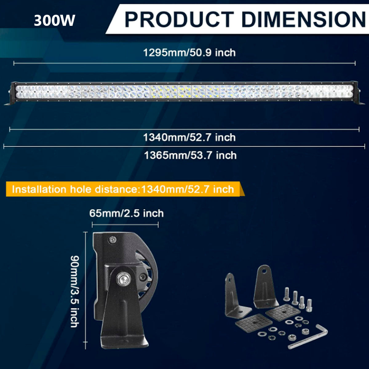 Faro Barra Led Auto 72W, 120W, 180W, 240W, 300W