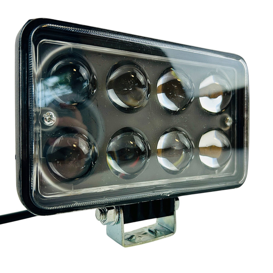 Faro Caminero Rectangular 8 Led 24W Con Lupa