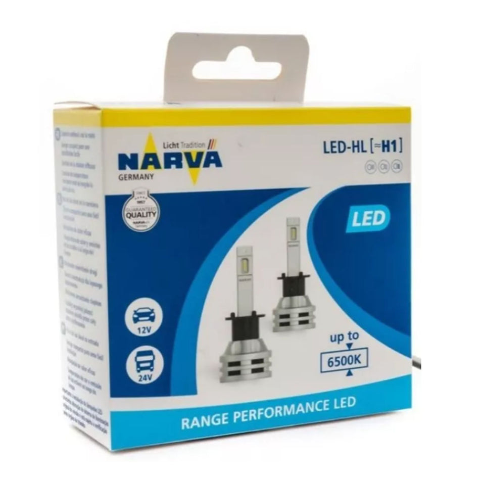 Kit Lamparas Led 12/24v 19w H1 Narva 6500k P14.5s