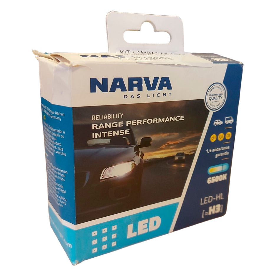 Kit Lamparas Led 12/24V 18W H3 Narva 6500K Pk22S