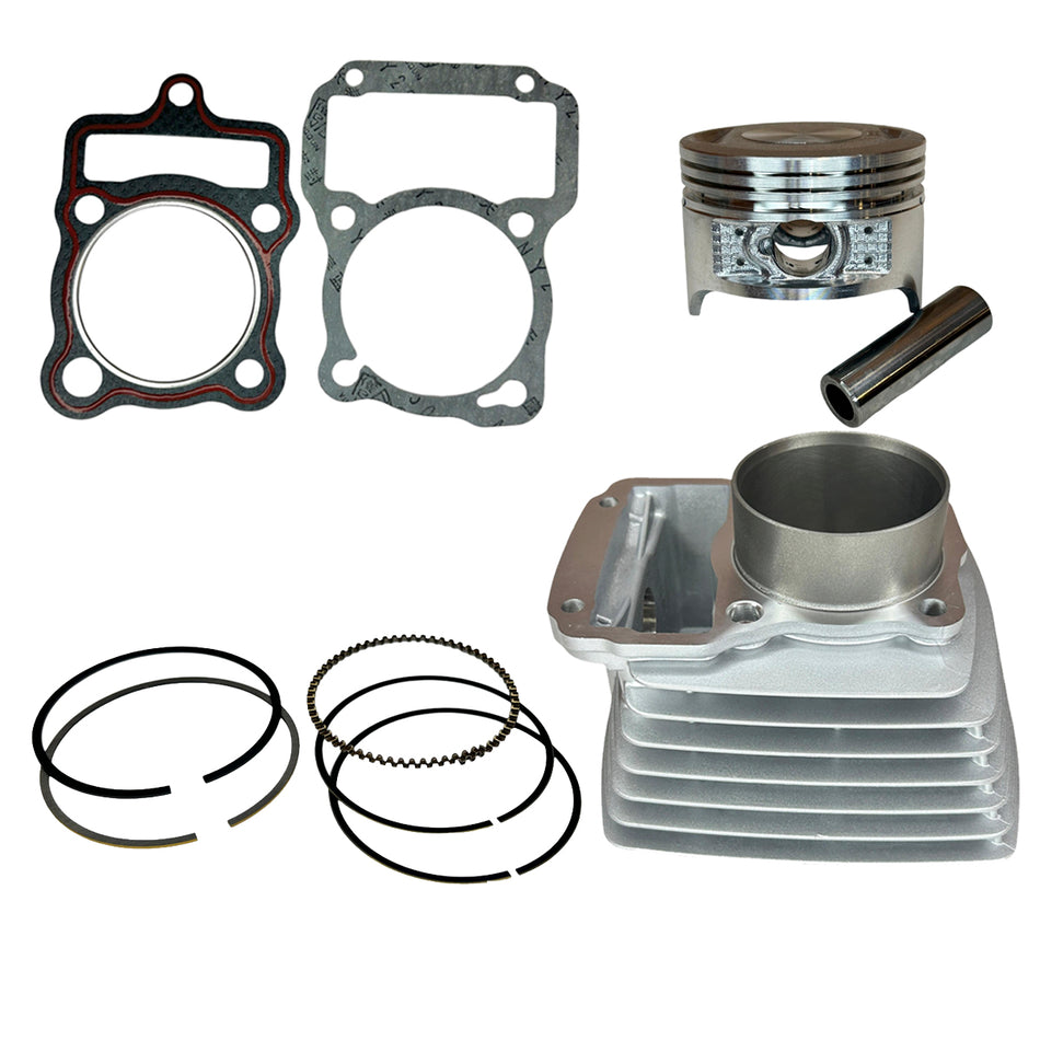 Kit Motor Cilindro Cg125 Camisa/Piston/Aros/Juntas Caja Metal