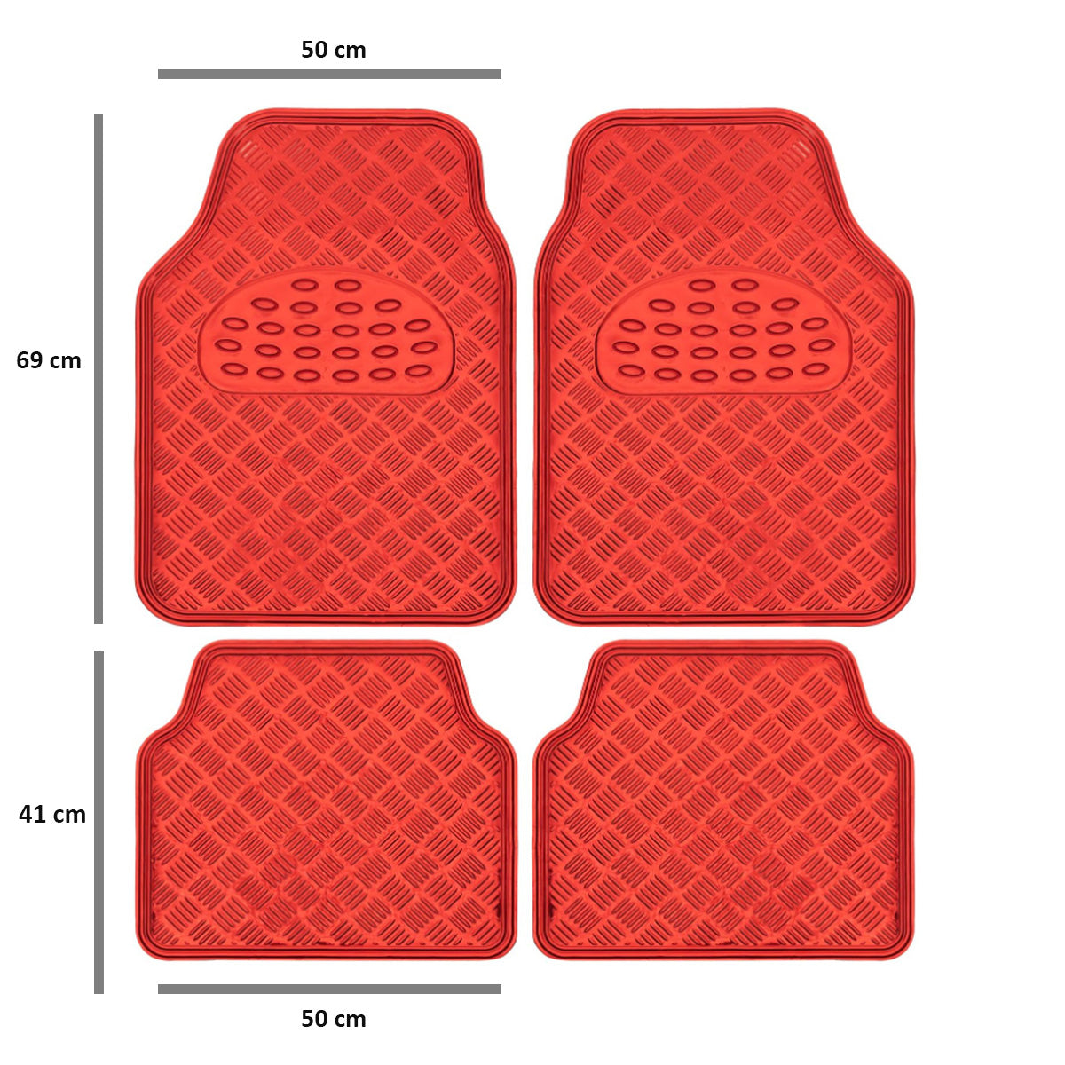 Juego Alfombras para autos en Aluminio 4 piezas
