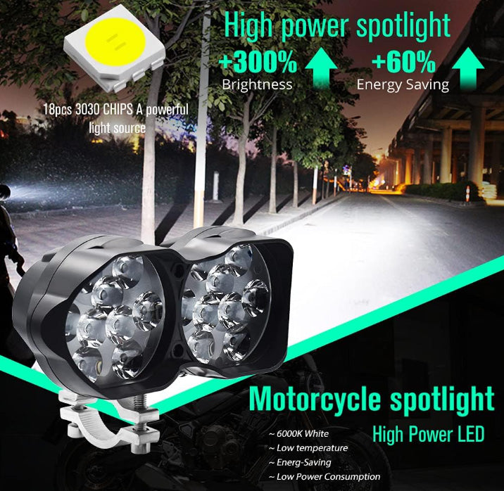 Faro Caminero Led Doble 18 Led