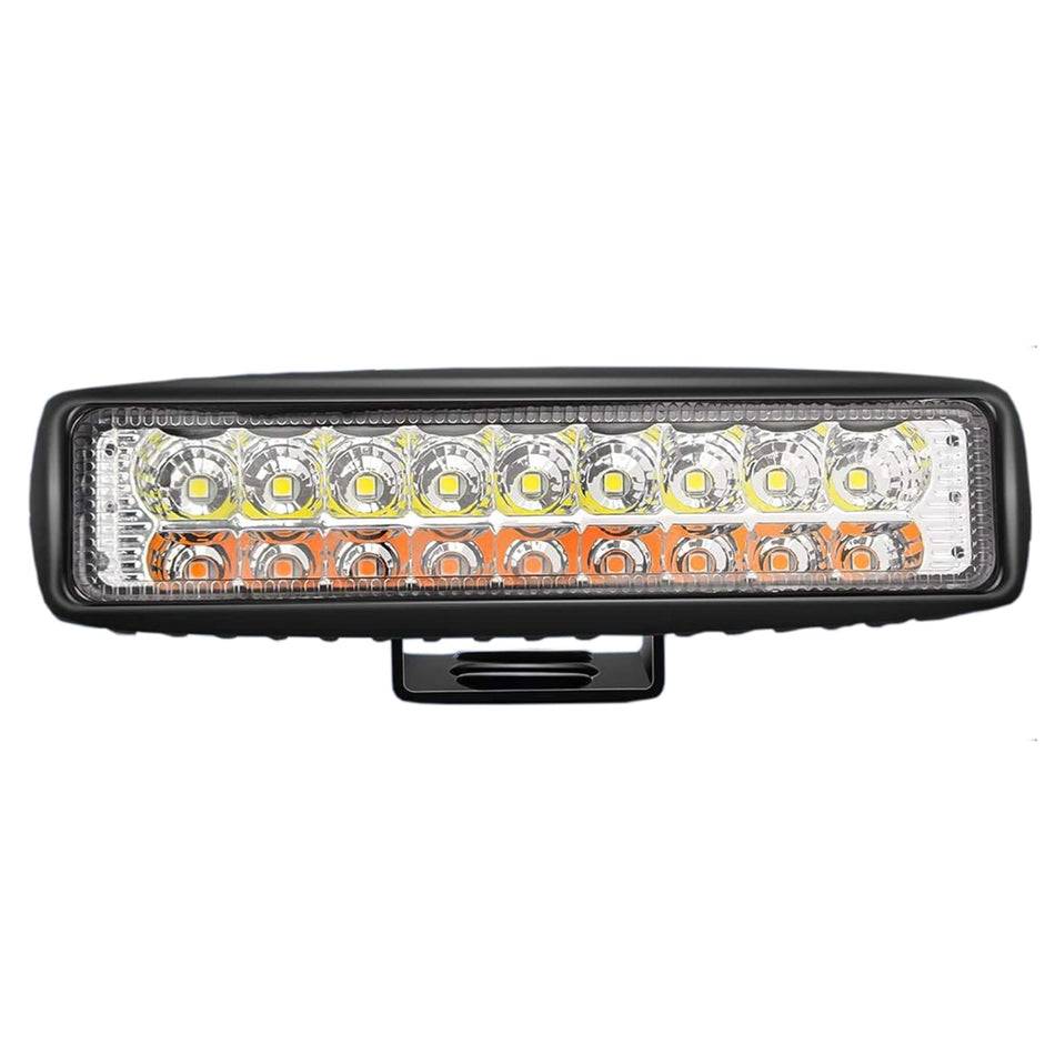 Faro Caminero Rectangular Bicolor Blanco/Ambar 18 Led 54W