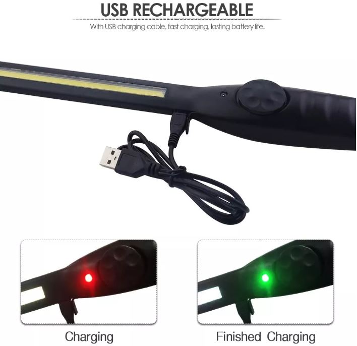 Linterna Led Pilas USB