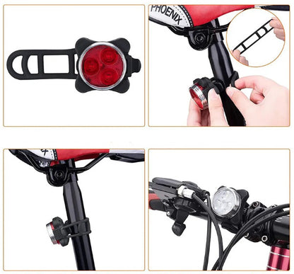 Juego de luces de bicicleta recargables por USB