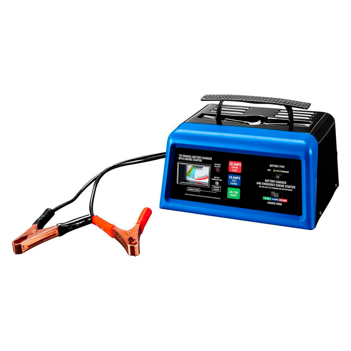 Cargador Bateria 12V Automático 2-10 Amp con Arrancador-Cargador-Multishop Uruguay