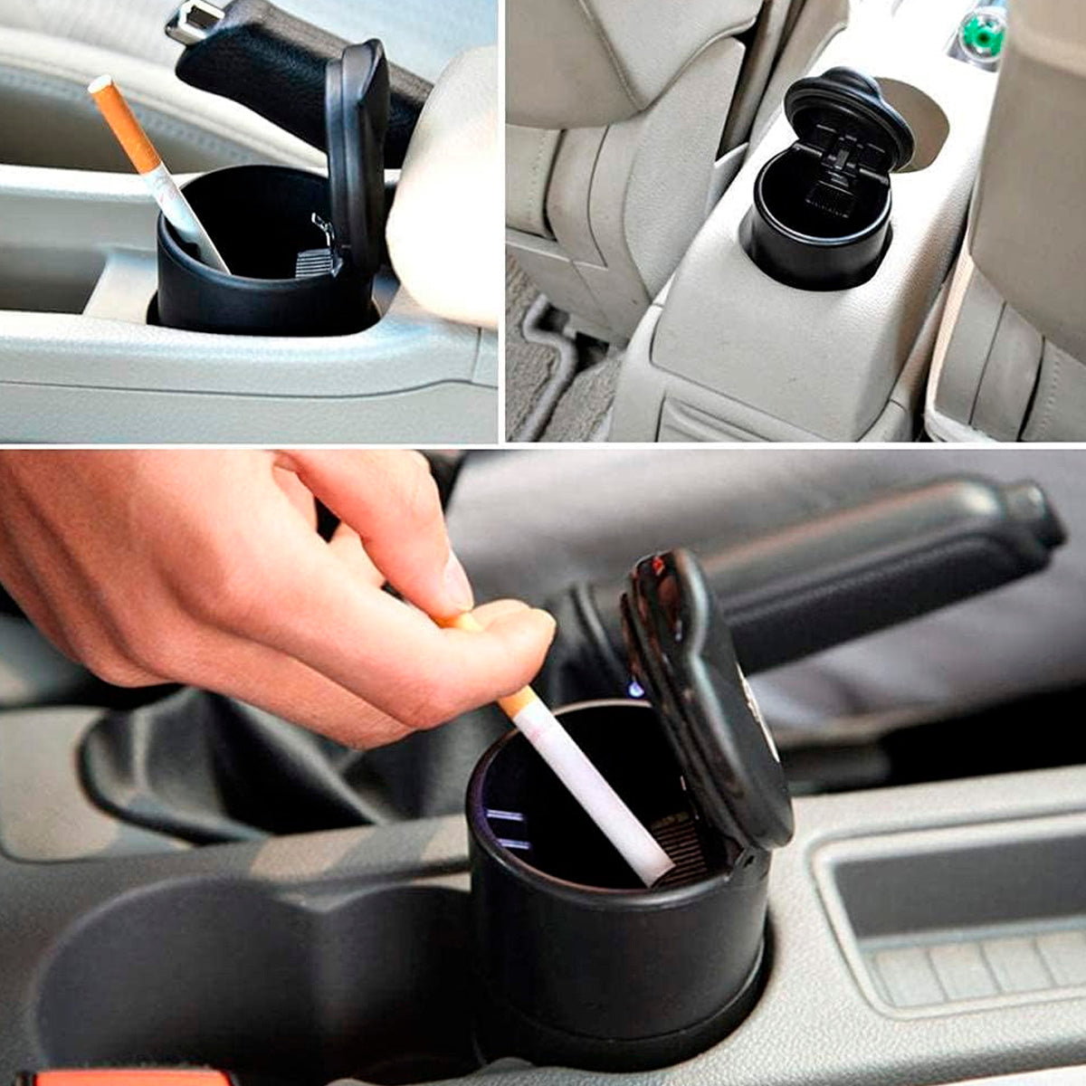 Cenicero Con Luz Universal Para Posa Vaso-Accesorios-Multishop Uruguay