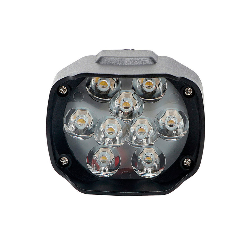 Faro Caminero Moto Cuadrado 9 Led-Faros Motos-Multishop Uruguay