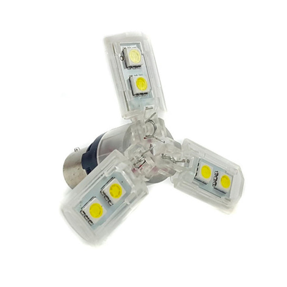 Lampara S25 6 Led Blanca 2 Polos Helice