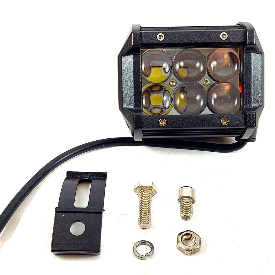 Faro Trabajo Rectangular 6 Led X 3W Tipo Lupa