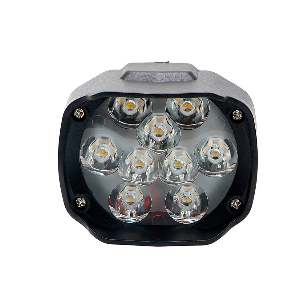 V343_Faro Caminero Moto Cuadrado 9 Led _Multishop