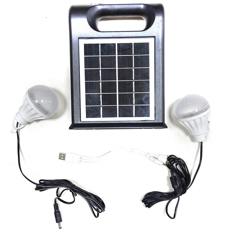 Kit Faro Led + 2 Lamparas Con Panel Solar